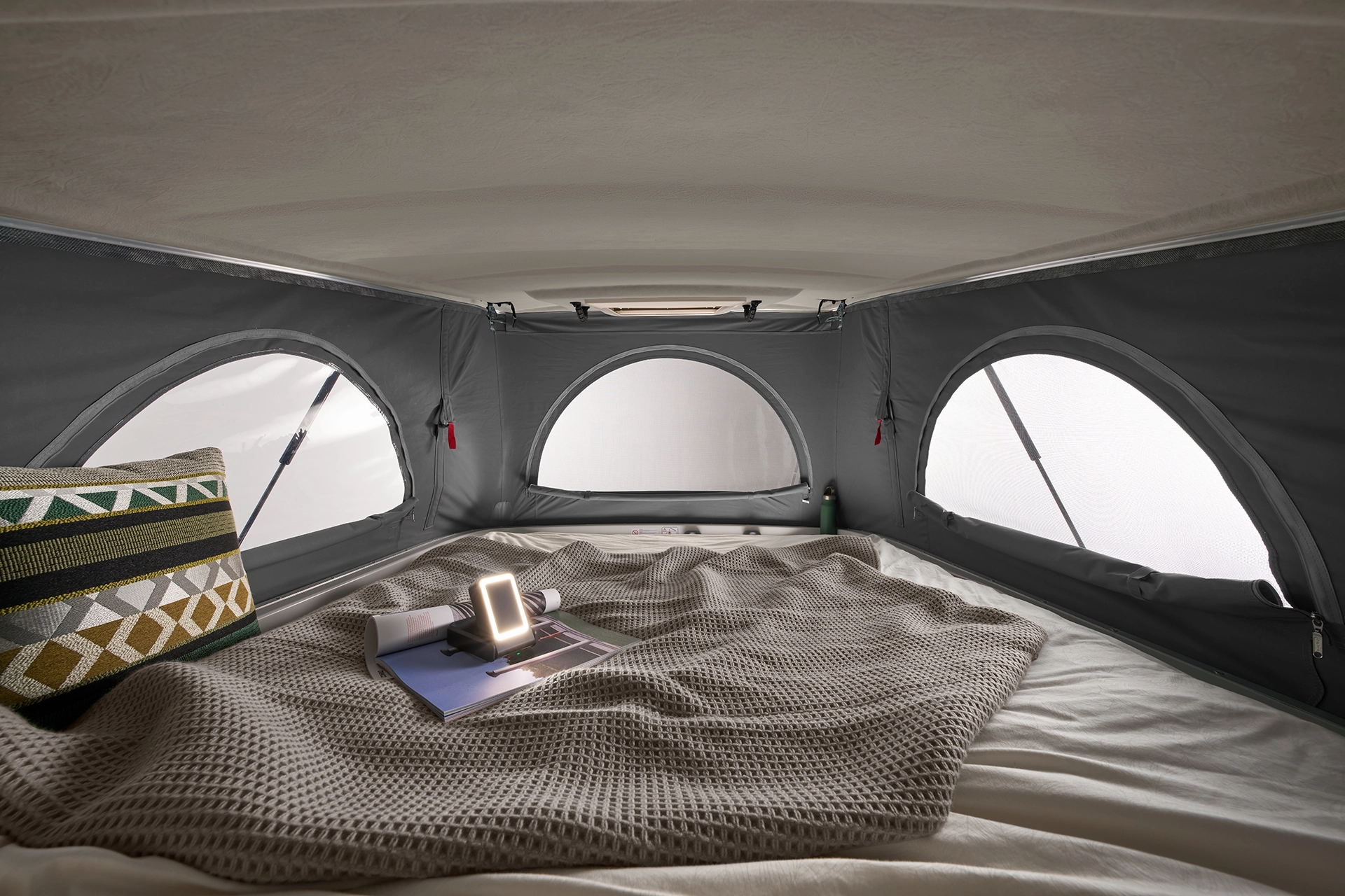 In the sleeping roof you can cuddle with a view.